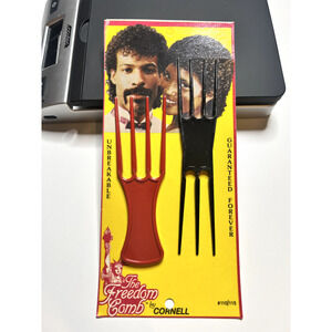 Cornell Freedom Comb Afro Comb Hair Pick Vtg 70s 80's New Old Stock 2pk Disco